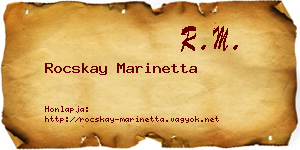 Rocskay Marinetta névjegykártya
